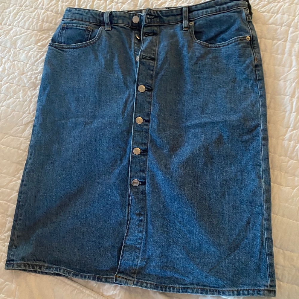 The Denim Pencil Skirt by Everlane